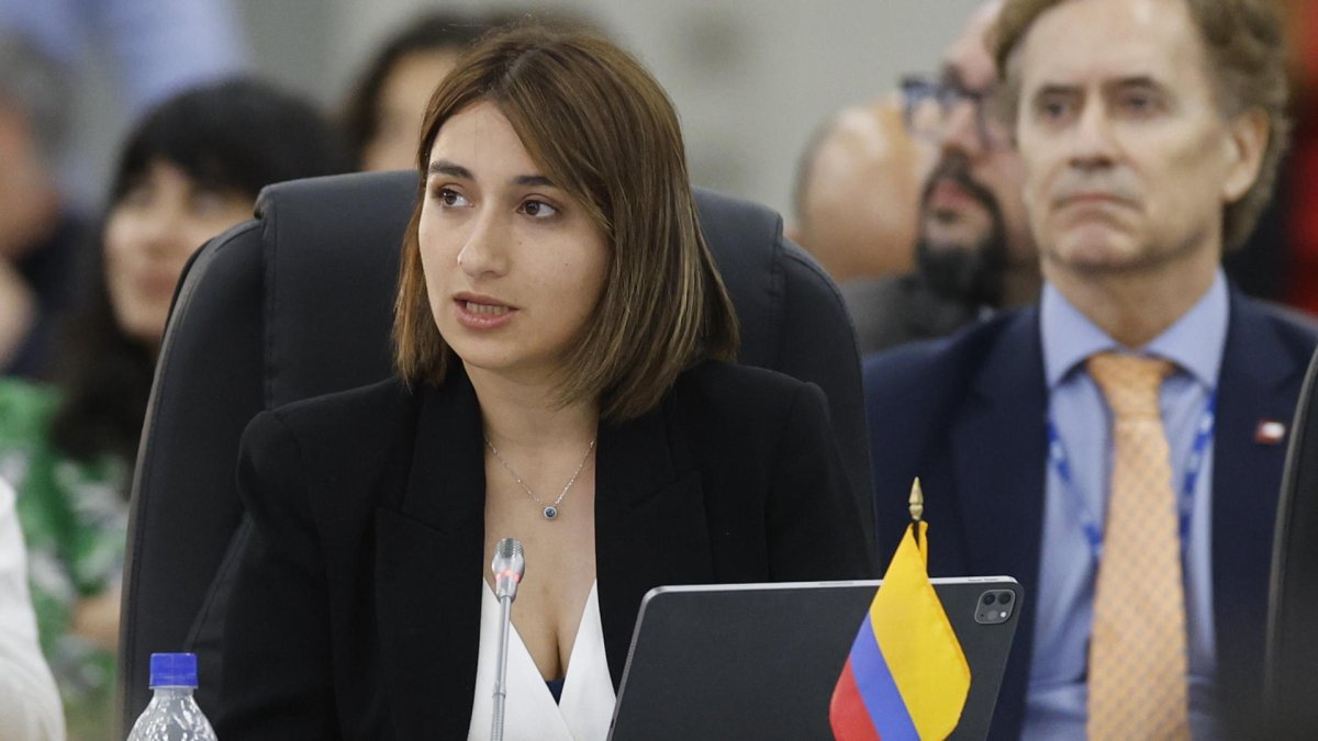 La ministra de Relaciones Exteriores, Laura Sarabia, que presentó su renuncia, fue captada el pasado 26 de junio, durante la 55ª Asamblea General de la OEA, en Saint John’s (Antigua y Barbuda).