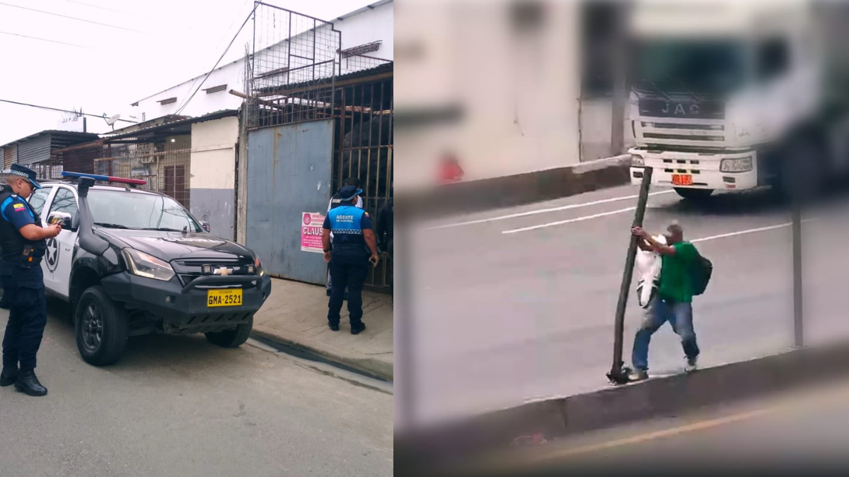 Roban postes metálicos del Segundo Puente en Guayaquil y los llevan a recicladora