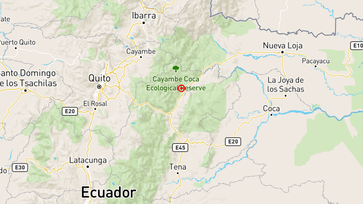 Sismo de magnitud 3.3 se registró en el norte de Pichincha, en Ecuador.