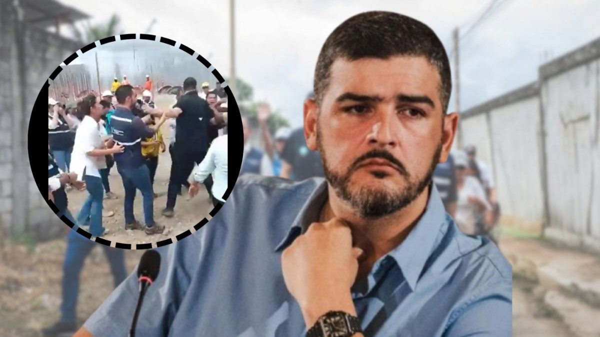 Alcalde de Guayaquil se enfrenta a presidente de Chongón en acalorada discusión.
.