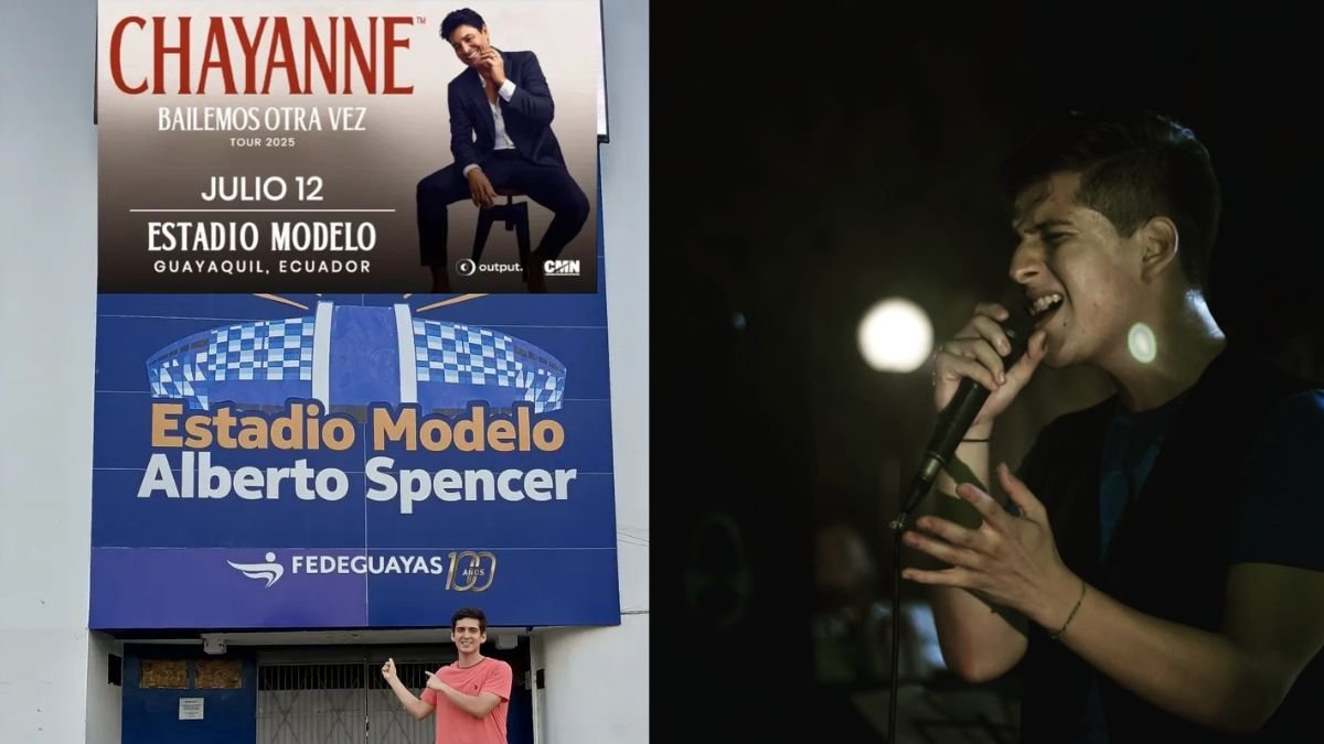 Milton Gómez en un cantautor guayaquileño, de 24 años, que ha emprendido una campaña para poder cantar junto a Chayanne este 12 de julio.