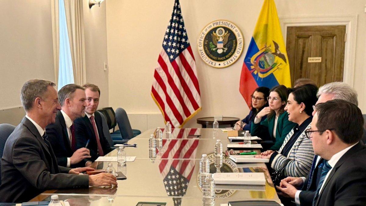 Una de las reuniones que Ecuador ha tenido con representantes y empresarios de Estados Unidos.