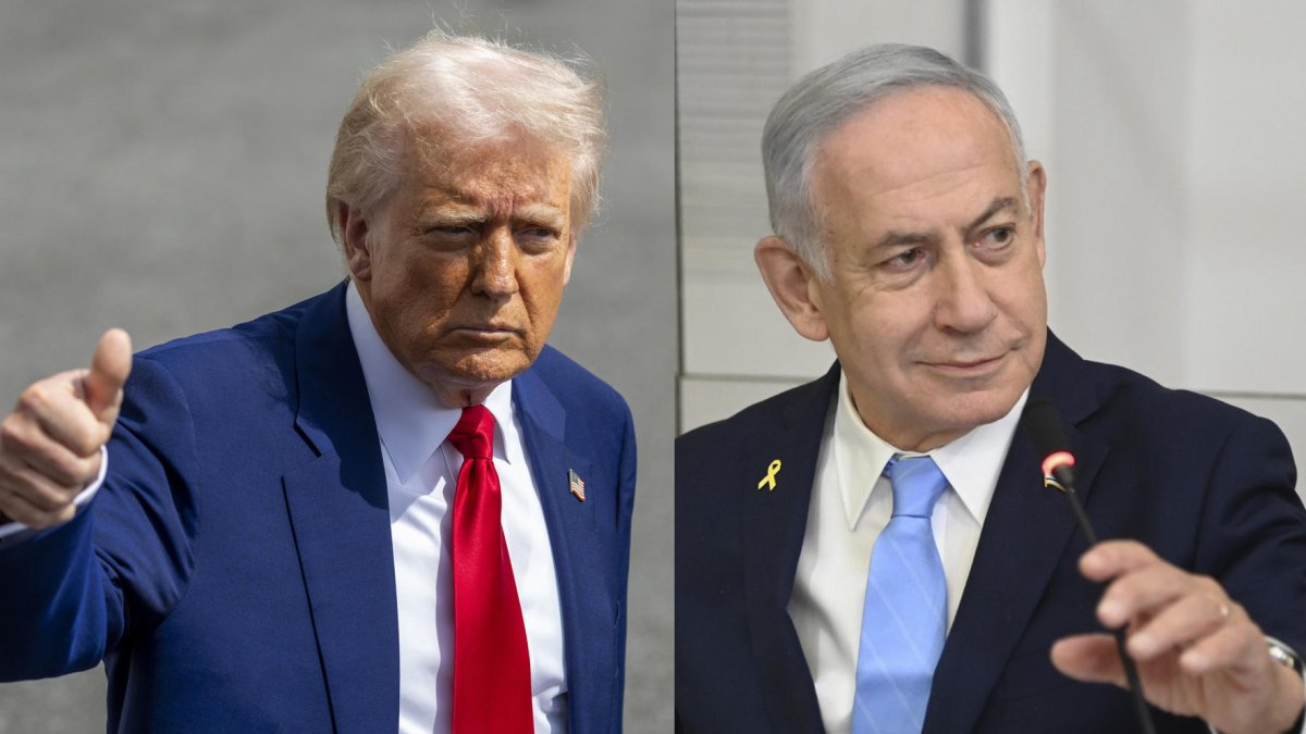 El presidente de Estados Unidos, Donald Trump (i), y el primer ministro israelí, Benjamín Netanyahu.