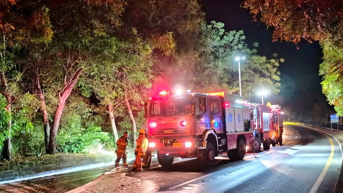 Personal del Cuerpo de Bomberos de Guayaquil acudieron al sitio para atender la emergencia.