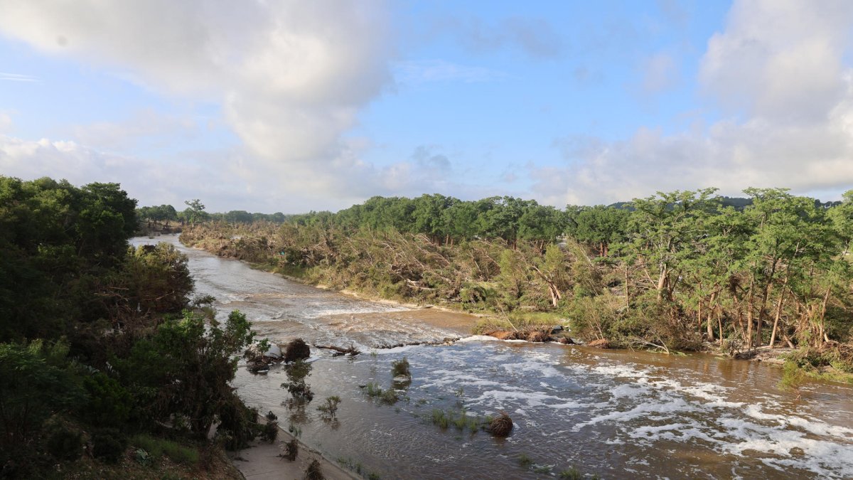 Fotografía del río Guadalupe este martes el 8 de julio de 2025,  en Kerville (Estados Unidos).
