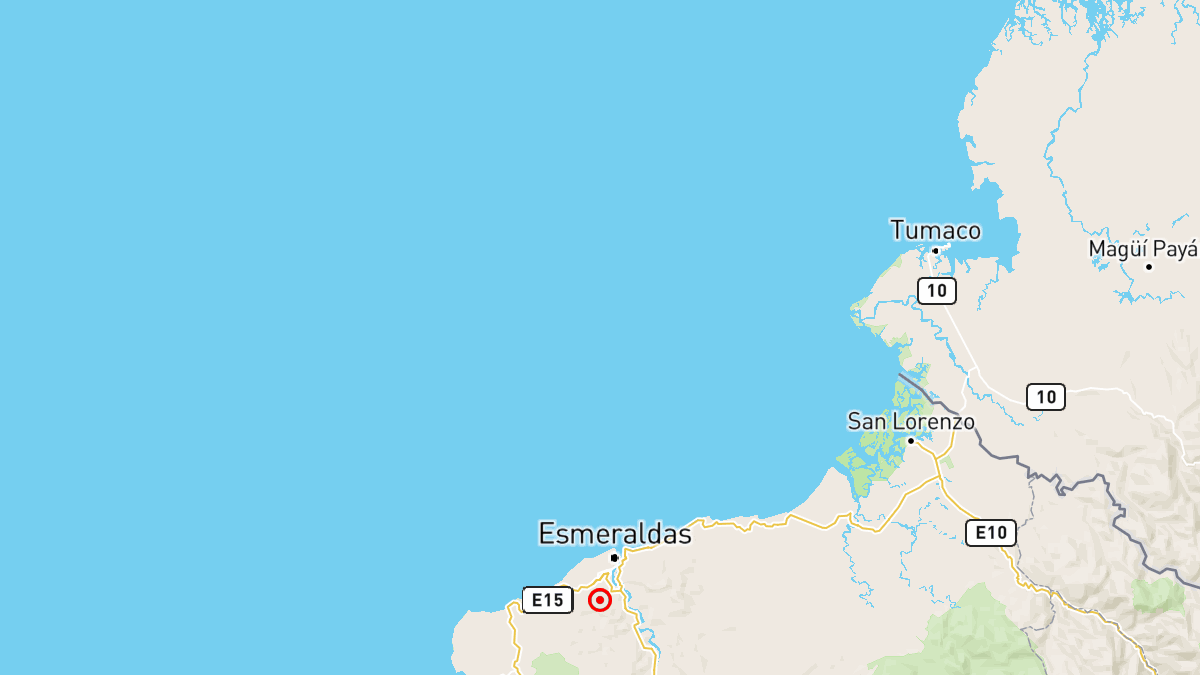 El sismo fue sentido levemente por habitantes de Esmeraldas y zonas aledañas,