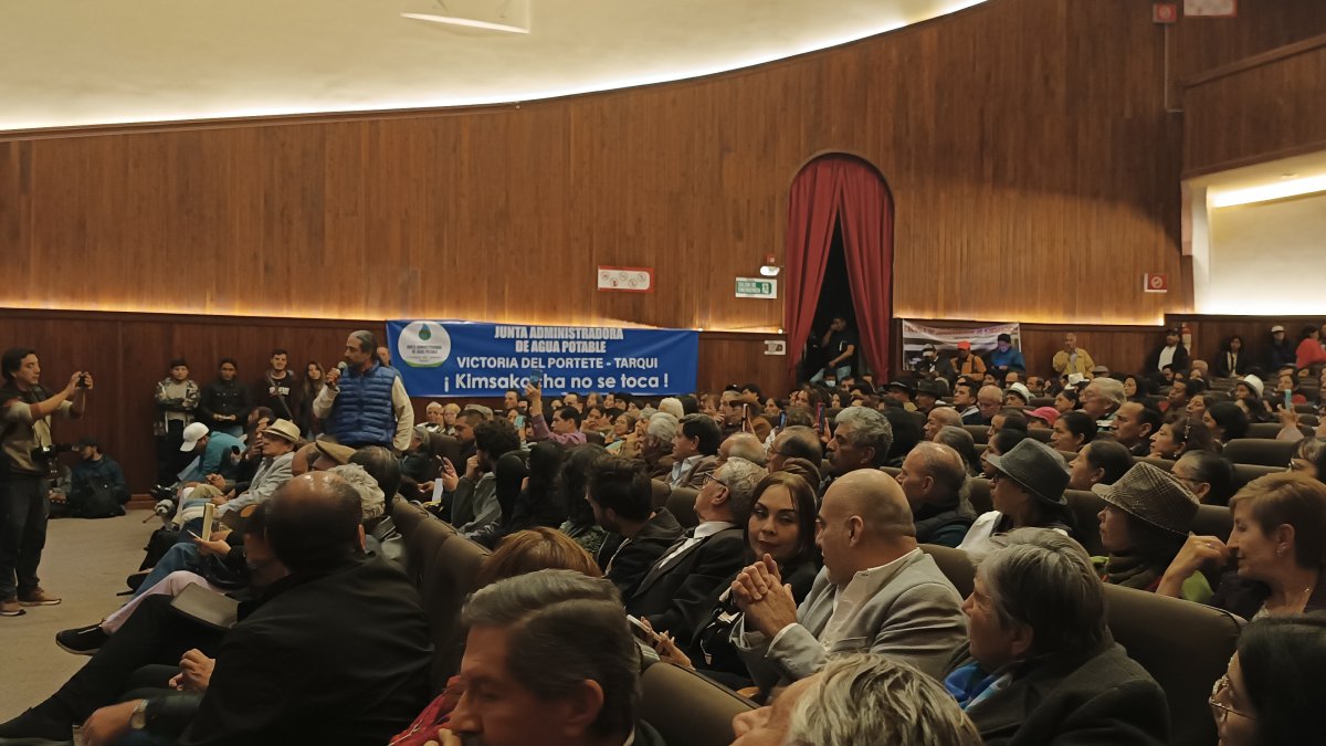 La asamblea ciudadana por el agua emitió un comunicado con ocho resoluciones para marchar en contra de la actividad minera en Quimsacocha.
