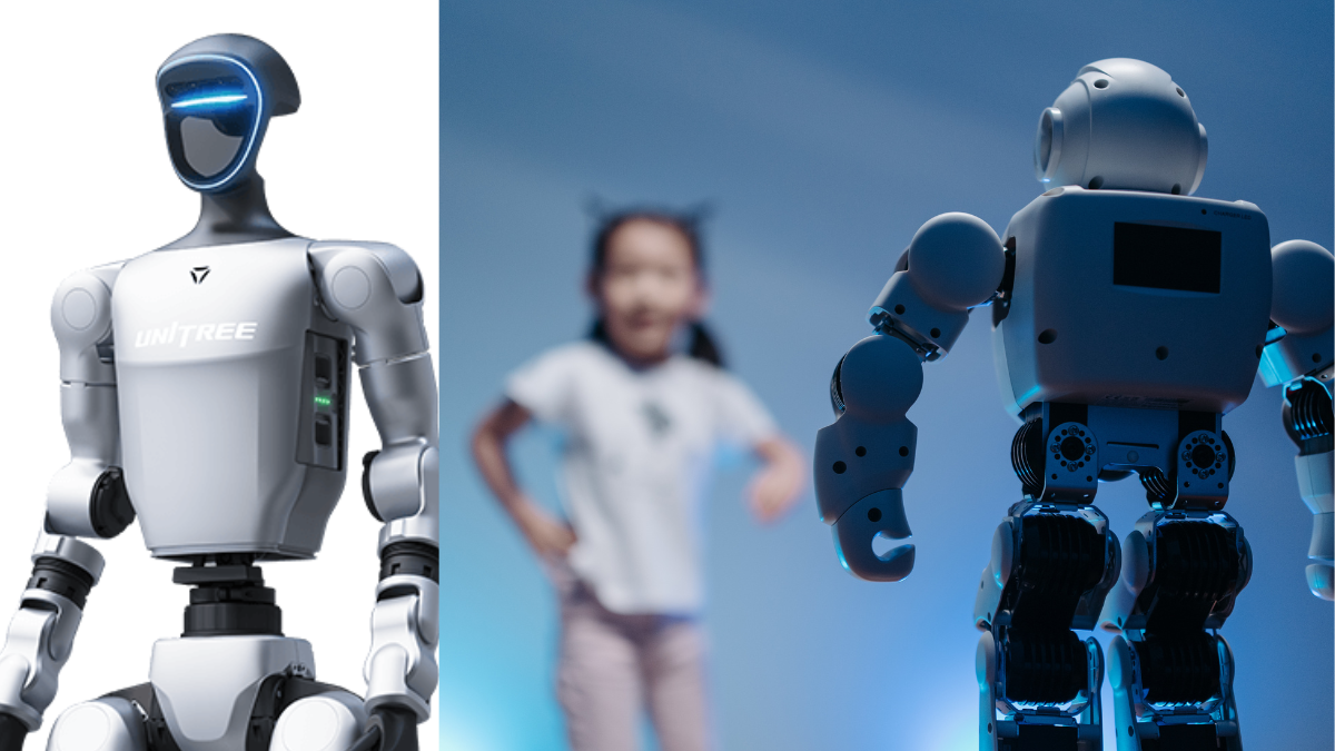 El robot G1 de Unitree, equipado con inteligencia artificial es capaz de juegar con niños