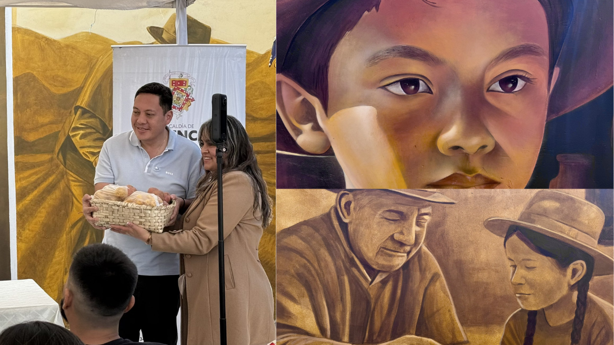 Los nuevos murales en el Mercado 12 de Abril reflejan la historia y cultura del barrio Urubamba en Cuenca