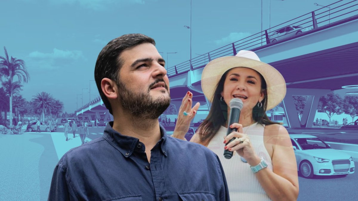 El alcalde reaccionó a la paralización de la obra por parte de la Prefectura.