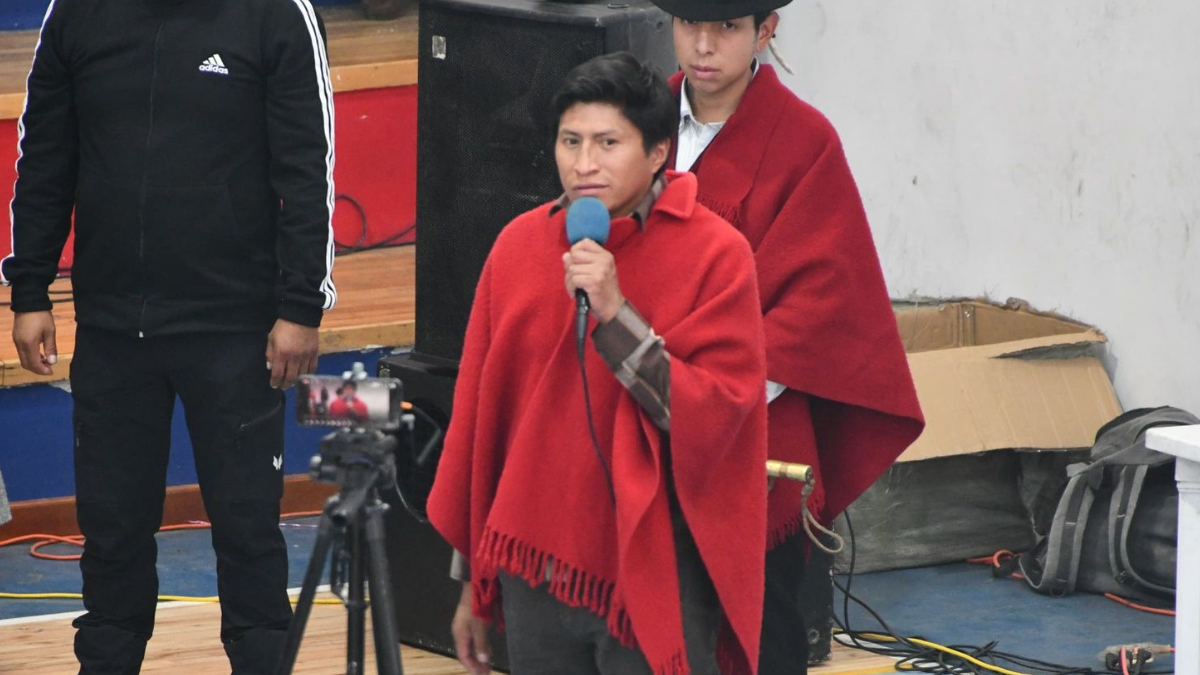 Fernando Guamán fue proclamado como precandidato a la presidencia de la Conaie por la Comich