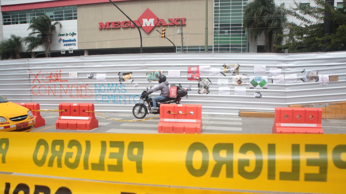 La construcción del paso elevado en Ceibos.