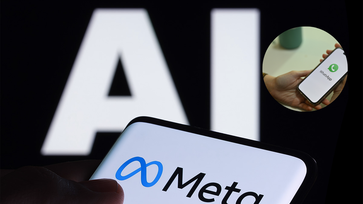 Interfaz de WhatsApp con el asistente Meta AI activo, una función que ha generado debate sobre privacidad y uso de datos personales.