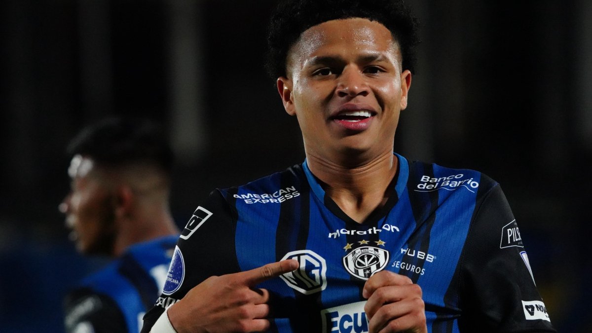 Patrik Mercado jugador de Independiente del Valle que se mandó un doblete ante Vasco Da Gama.