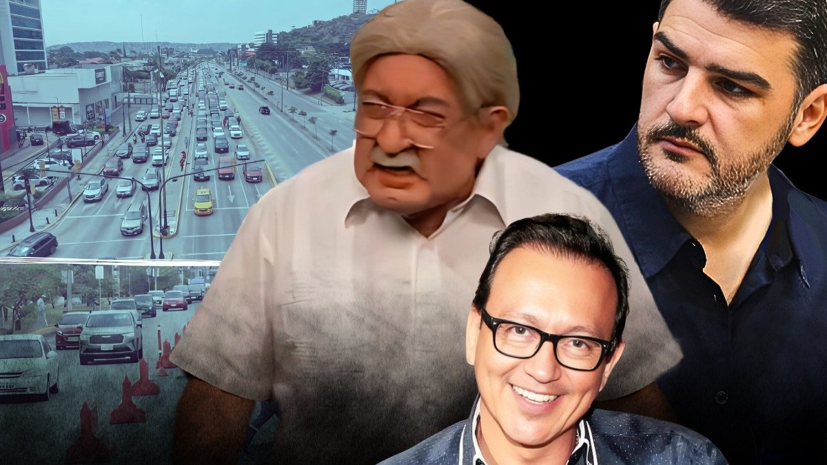 El comediante desempolvó al personaje de Febres-Cordero para abordar la polémica por las obras en Ceibos.