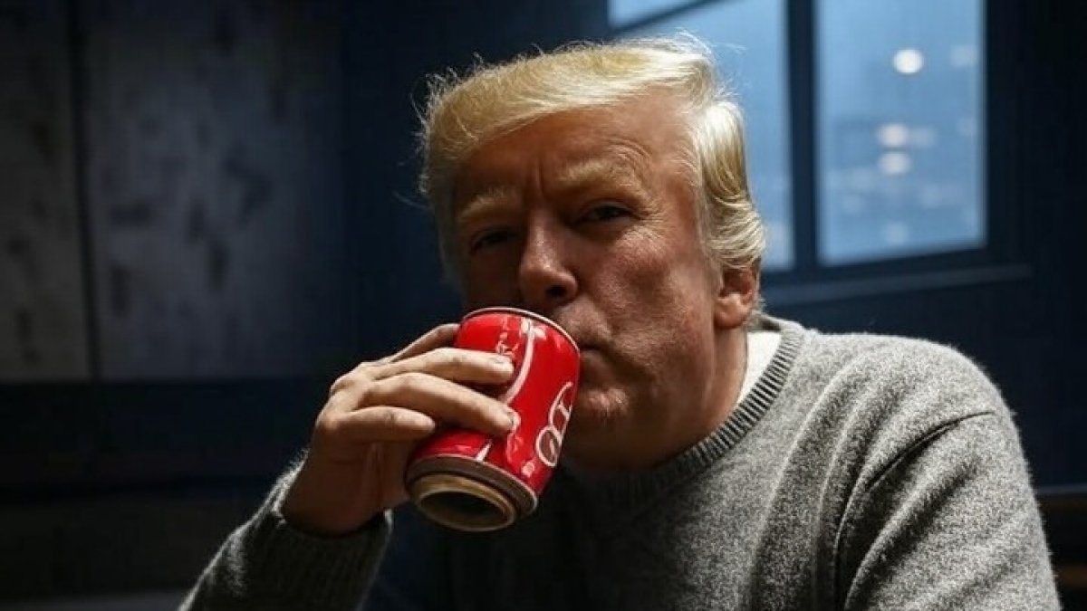 Imagen generada con IA. Trump anunció acuerdo como una 'buena noticia'.