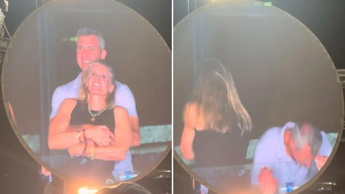 Andy Byron, CEO de Astronomer,captado en la pantalla gigante del concierto de Coldplay junto a la jefa de Recursos Humanos de la misma empresa, Kristin Cabot.