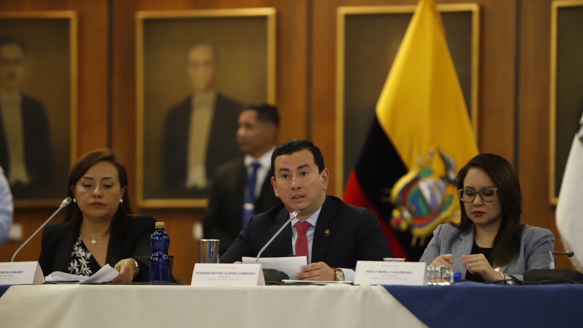 Ferdinan Álvarez, presidente de la Comisión de Fiscalización de la Asamblea, en la sesión del 17 de julio de 2025.