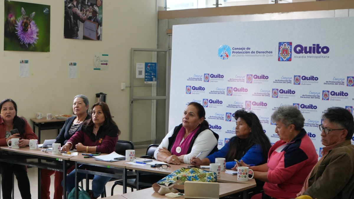 En una de las reuniones de uno de los grupos del Consejo Consultivo de Quito, en 2025.