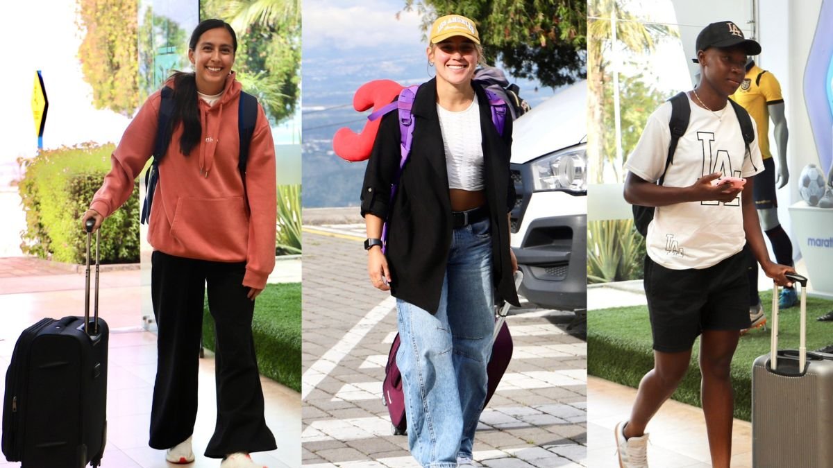 Karen Flores, Manoly Baquerizo y Jessy Caicedo jugadoras de Ecuador.