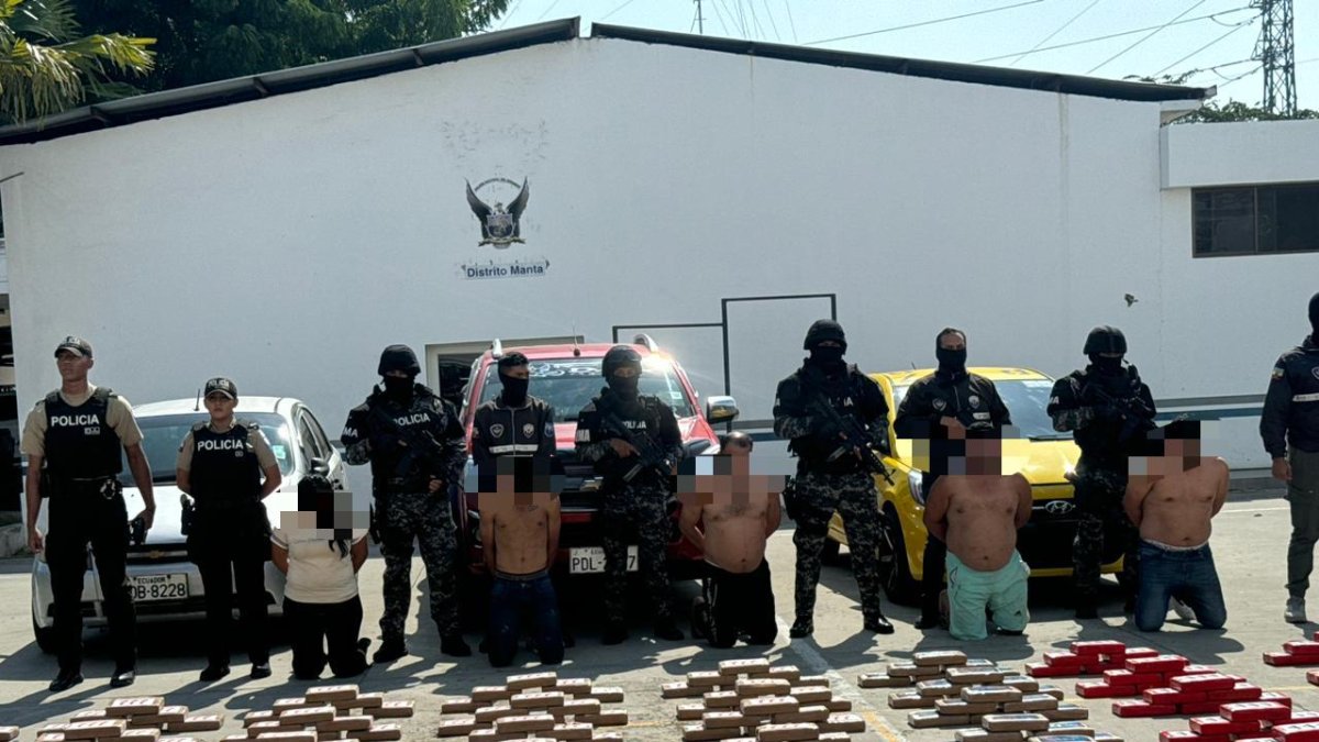 Los 6 aprehendidos son oriundos de la parroquia San Lorenzo, zona rural de Manta.