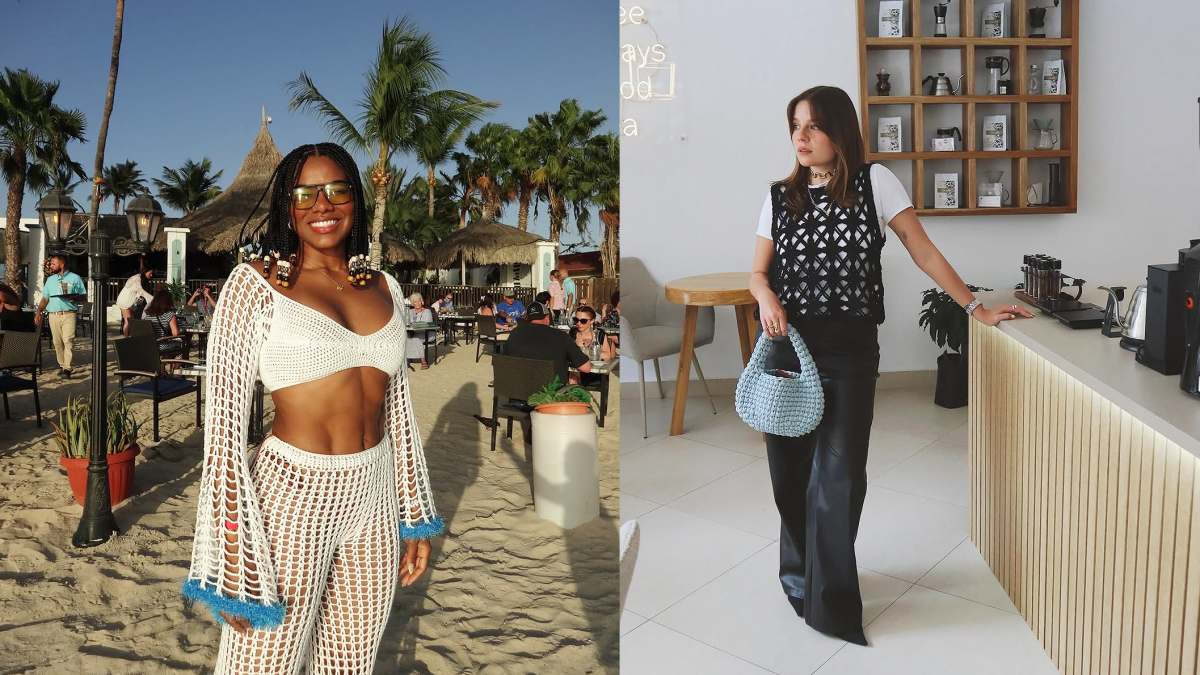 Denisse Angulo y Rafaella Mora usan looks crochet en climas cálidos y fríos.