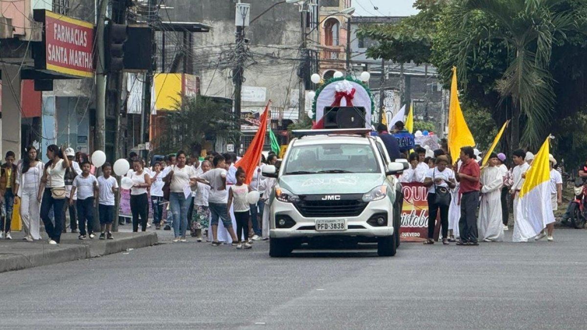 En la parroquia San Camilo, en Quevedo, se han realizado eventos religiosos en honor al patrono San Cristóbal.