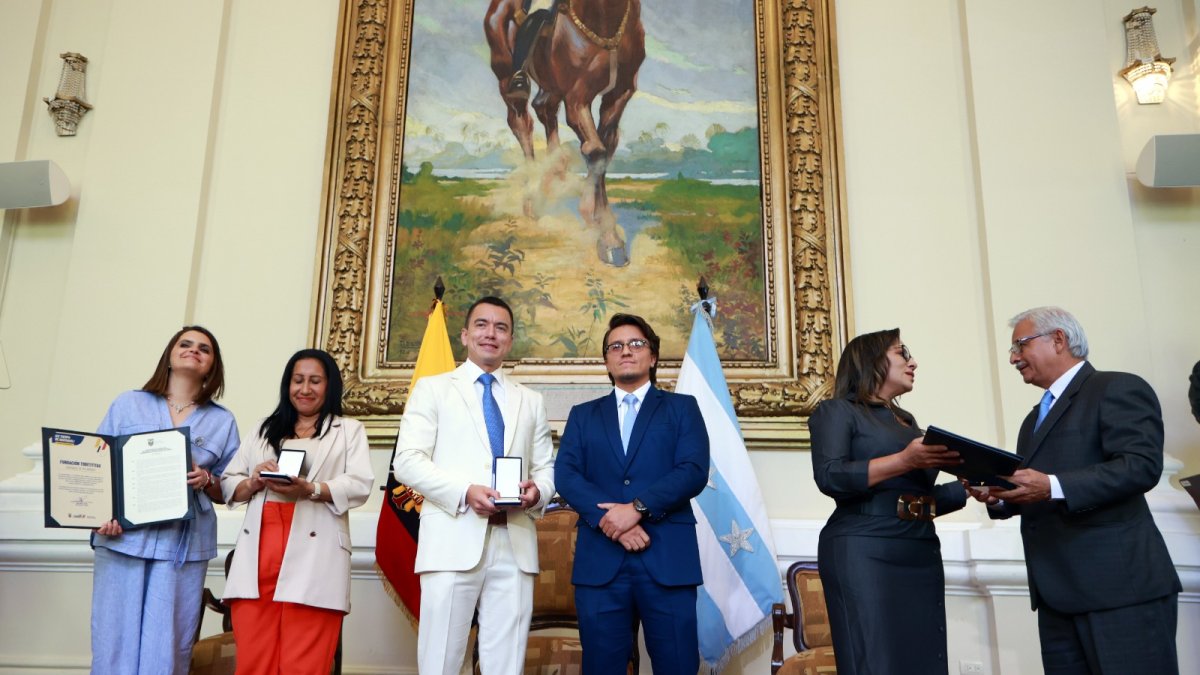 El presidente, Daniel Noboa en la Gobernación del Guayas.