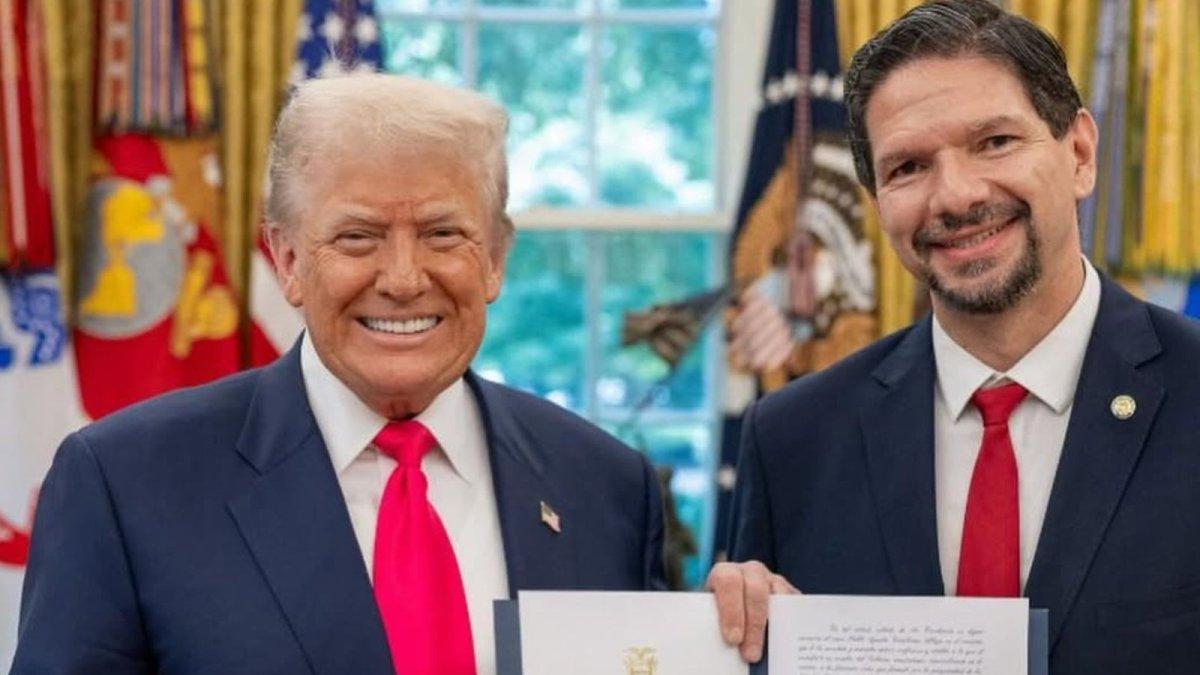 Pablo Zambrano fue recibido por el presidente Donald Trump en la Casa Blanca