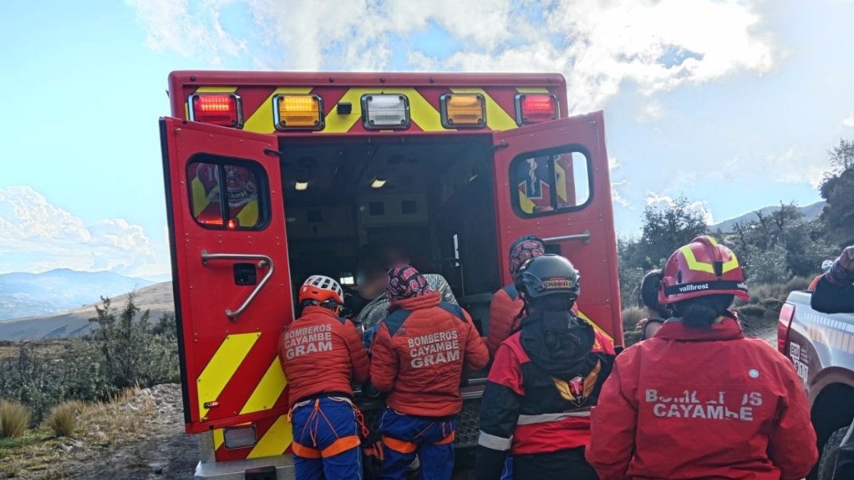 Personal del Grupo de Rescate en Alta Montaña participó en el rescate de las víctimas.