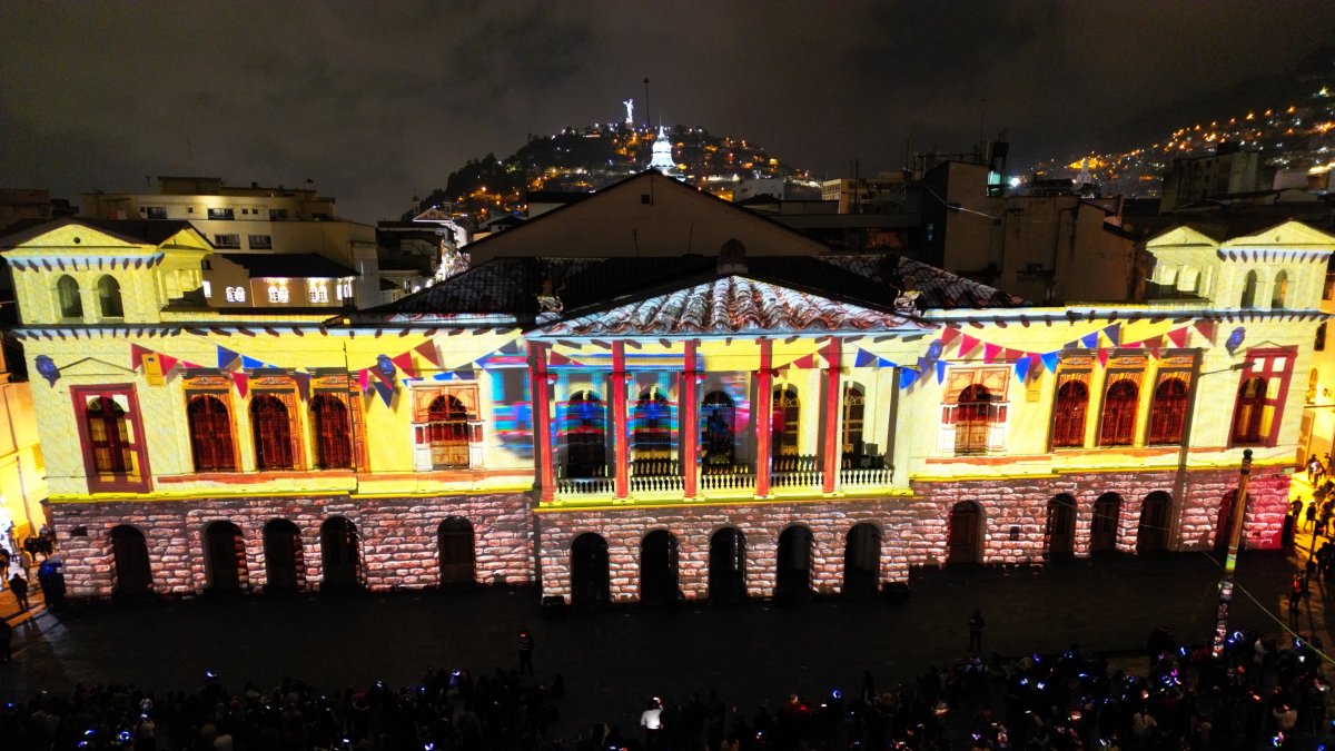 El Centro Histórico será el escenario para el Festival de Mapping ‘Quito, Luz de América’.