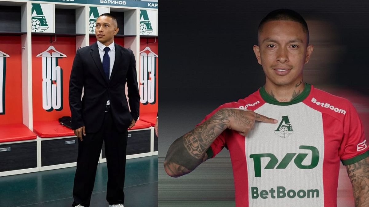 Cristian Ramírez y su nuevo equipo el Lokomotiv de Rusia.