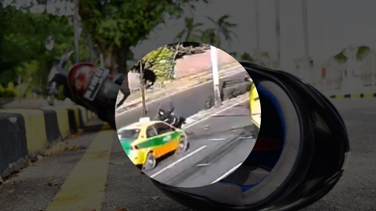 Motociclista resultó afectado tras ser impactado por un taxi en Pifo.