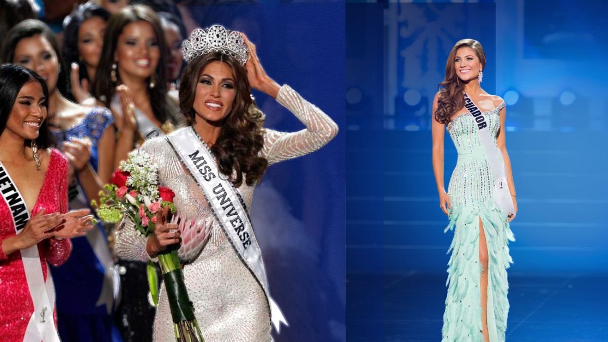 María Gabriela Isler y Constanza Báez durante su participación en Miss Universo 2013