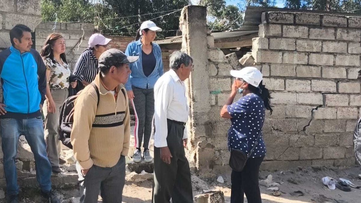 Daño. La vivienda de la familia Campaña fue la afectada en la vía a Aguaján, durante la Vuelta Automovilística.