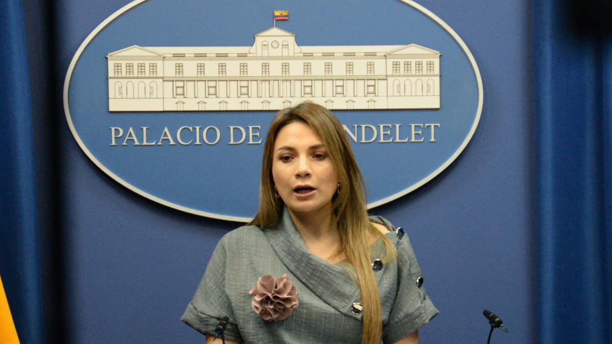 Carolina Jaramillo, vocera del Gobierno, durante la rueda de prensa sobre la Consulta Popular de 2025.