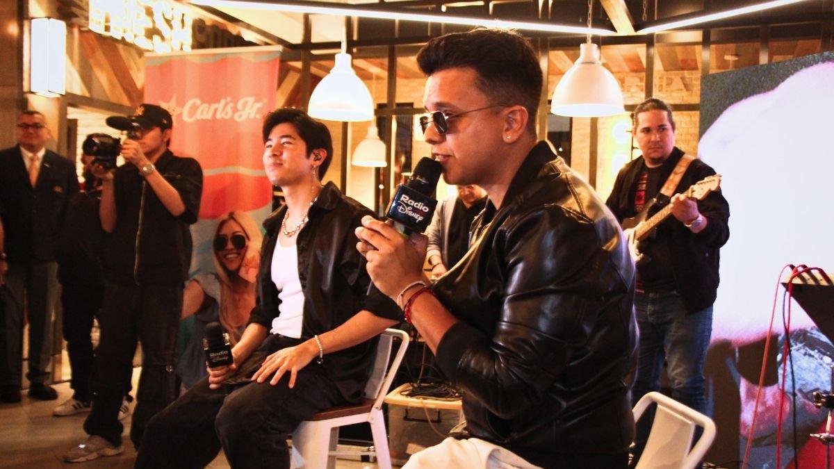 Ren Kai y Maykel en el lanzamiento de su nueva canción.