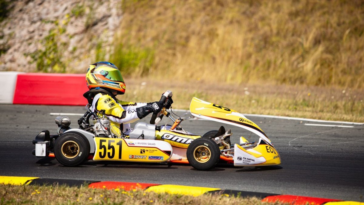 Julián Rivera, figura del karting mundial, en una de sus más recientes competencias.