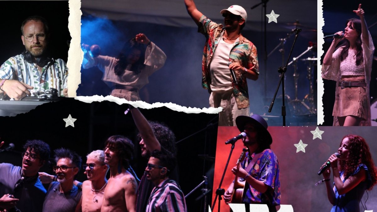 Artistas en el escenario de Saca El Diablo.