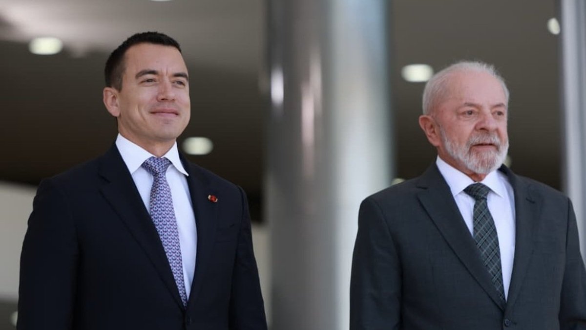 En el Palacio de Planalto, el presidente Daniel Noboa y su delegación fueron recibidos por su homólogo de Brasil, Luiz Inácio Lula da Silva.