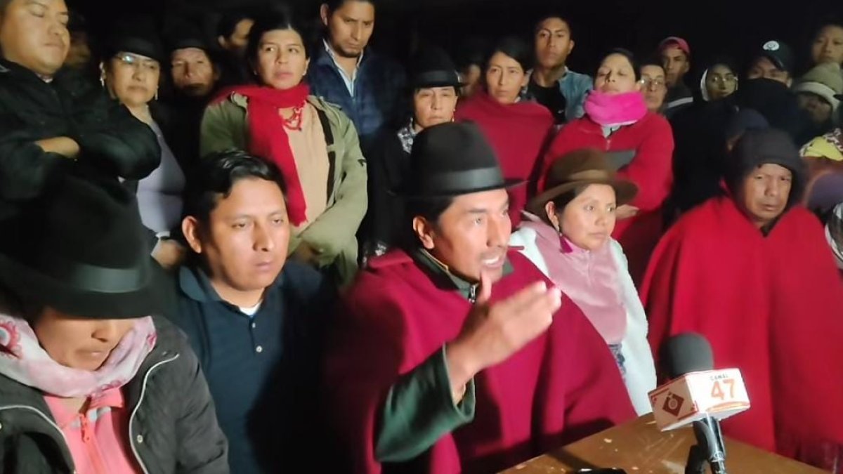 En la comunidad de San Ignacio en Tocaso se realizo una rueda de prensa.