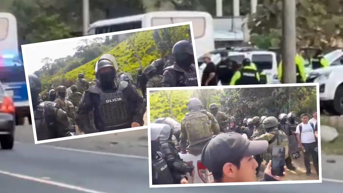 Los habitantes de Palo Quemado denunciaron la militarización de la zona.