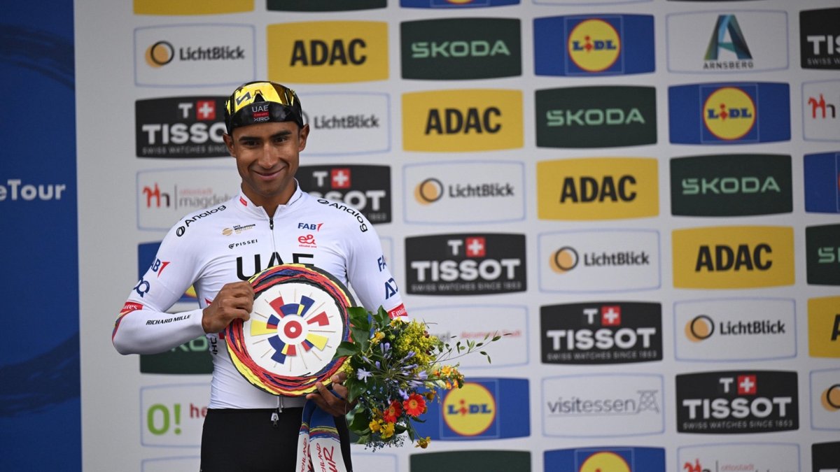 Narváez ocupó el segundo lugar del podio que ganó Soren Wærenskjold (Uno-X Mobility) y completó Riley Sheehan (Israel).