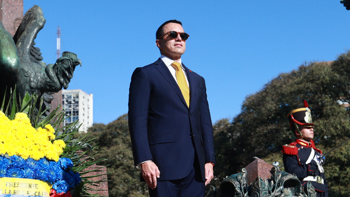 El presidente de Ecuador, Daniel Noboa Azín.
