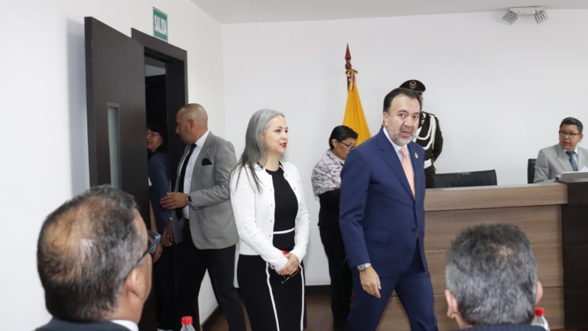 La audiciencia contra Pabel Muñoz se realizó en la Corte de Justicia de Pichincha.