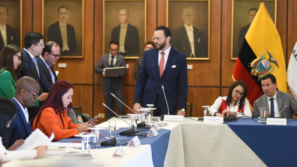 Gonzalo Albán en la Comision de Fiscalización