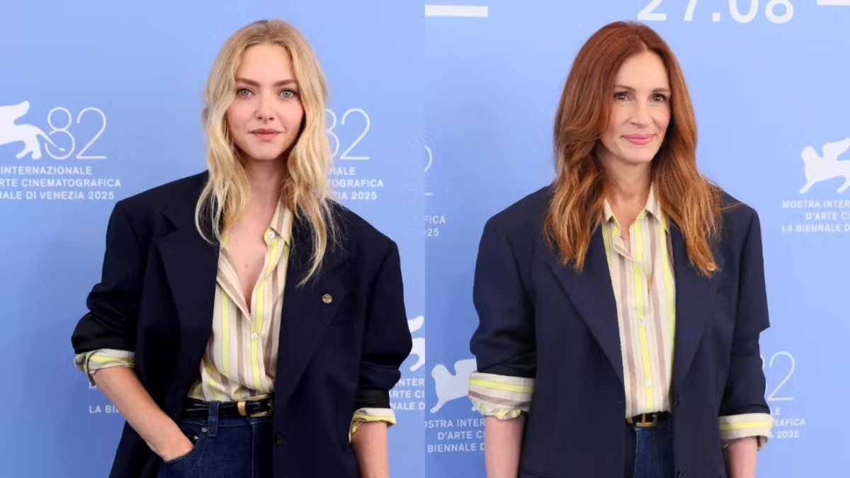 por qué Julia Roberts y Amanda Seyfried llevaron el mismo outfit en Venecia y qué significa para la nueva era de Versace con Dario Vitale