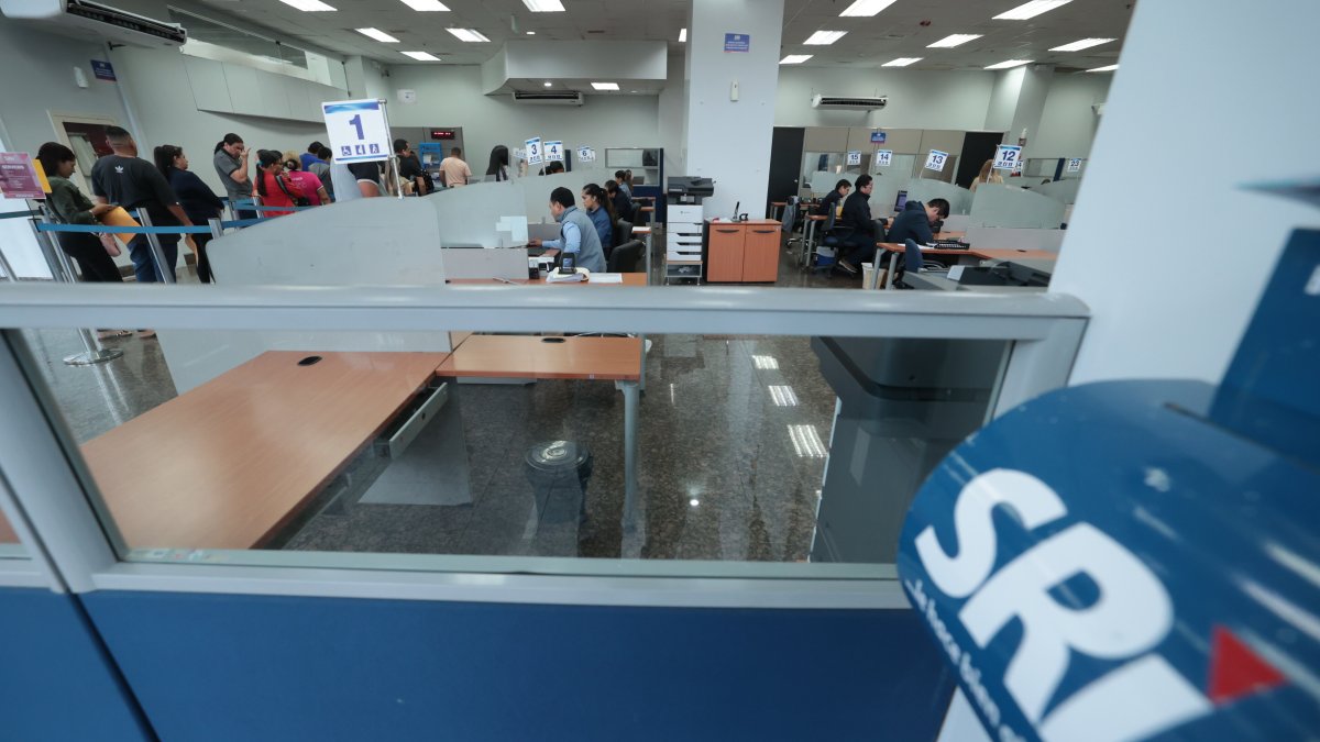 Instalaciones del ente recaudador, en sede de Guayaquil.