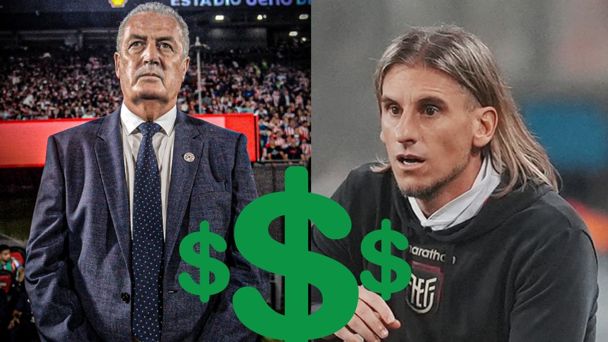 Gustavo Alfaro DT de Paraguay vs Sebastián Beccacece entrenador de Ecuador.