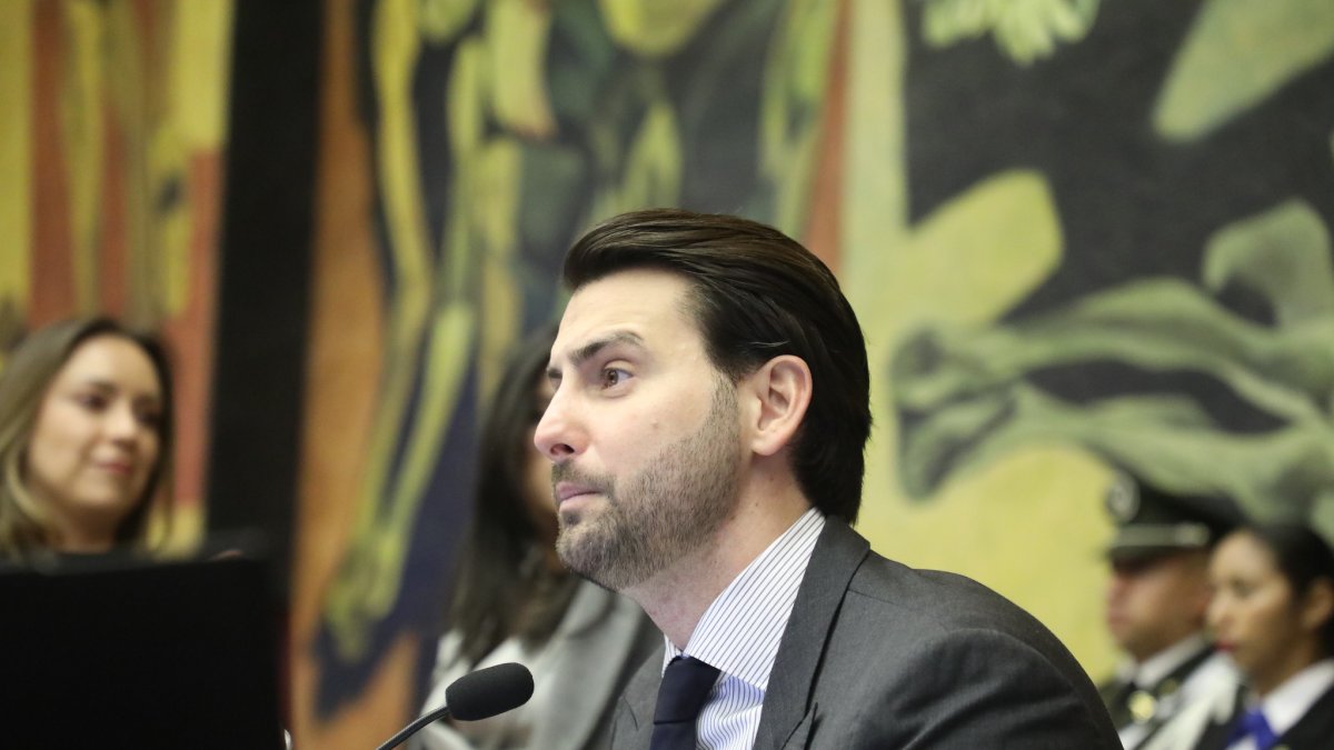 El presidente de la Asamblea Nacional, el asambleísta oficialista Niels Olsen.